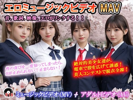 【エロ漫画フルDL】d_697403 | エロミュージックビデオ  ミュージックビデオ（MV）＋アダルトビデオ（AV）   音、歌詞、映像がリンクする！  曲の盛りあがりに合わせて美少女達が露出！ 「絶対的美少女」「思いが溢れ出る  愛が止まらない」 | sawamurajapan(音声付き)
