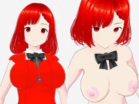 【エロ漫画フルDL】d_723350 | 赤い美女（セリフなし  3DCGモデル  イラスト集） | アンリアルパイヤン(巨乳)