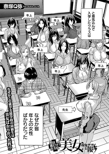 【エロ漫画フルDL】b104atint02511 | 男は僕だけ！？全方位美女警報！！〈第1話〉 （奈塚Q弥） | 奈塚Q弥 MUJIN編集部(巨乳)